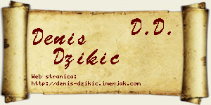 Denis Džikić vizit kartica